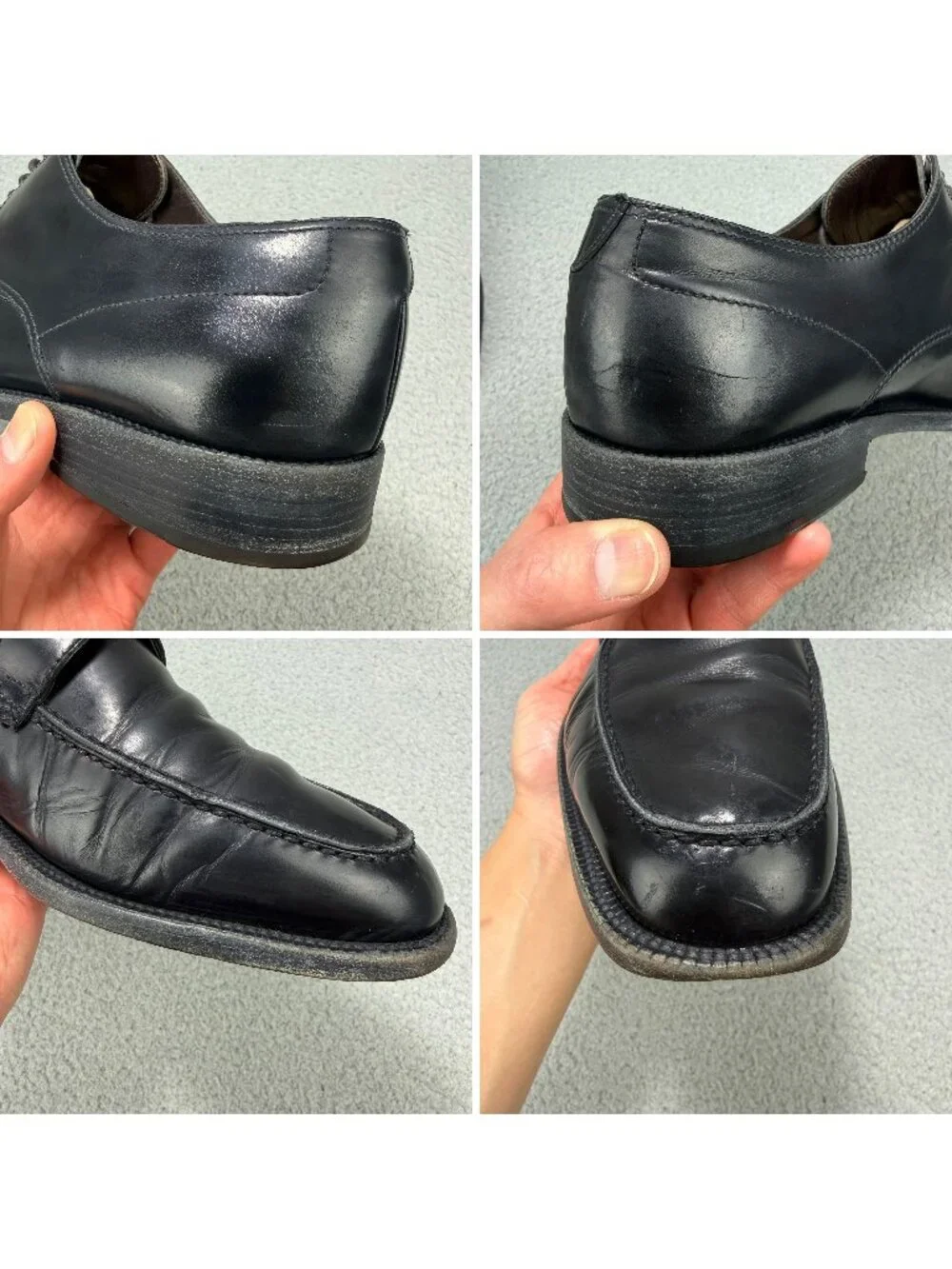 To Boot New York Shoe 9.5 Black Apron Toe Derby Dress Adam Derrick Made In Italy